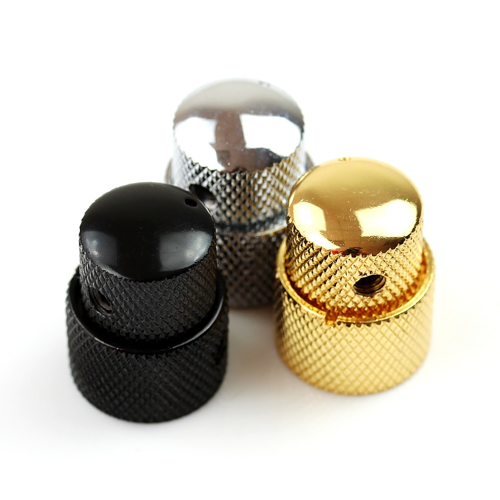 Concentrico doppio Manopola Del Metallo cupola cap Potenziometro per La Chitarra Elettrica Basso volume del Tono