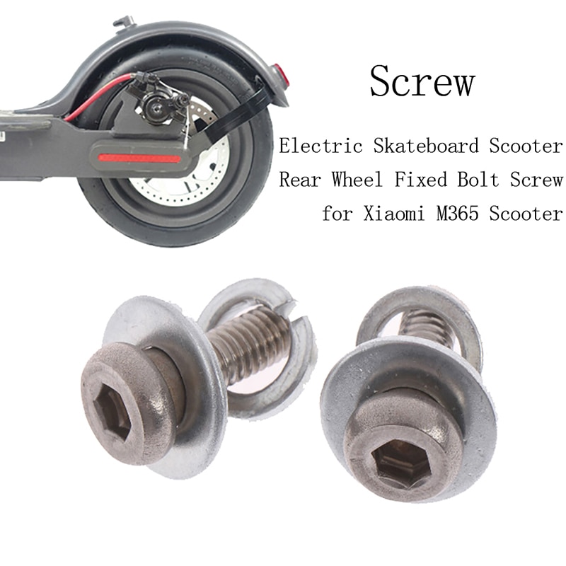 2 stk / lot elektrisk scooter skateboard baghjul fast bolt skrue til xiaomi  m365 scooter tilbehør