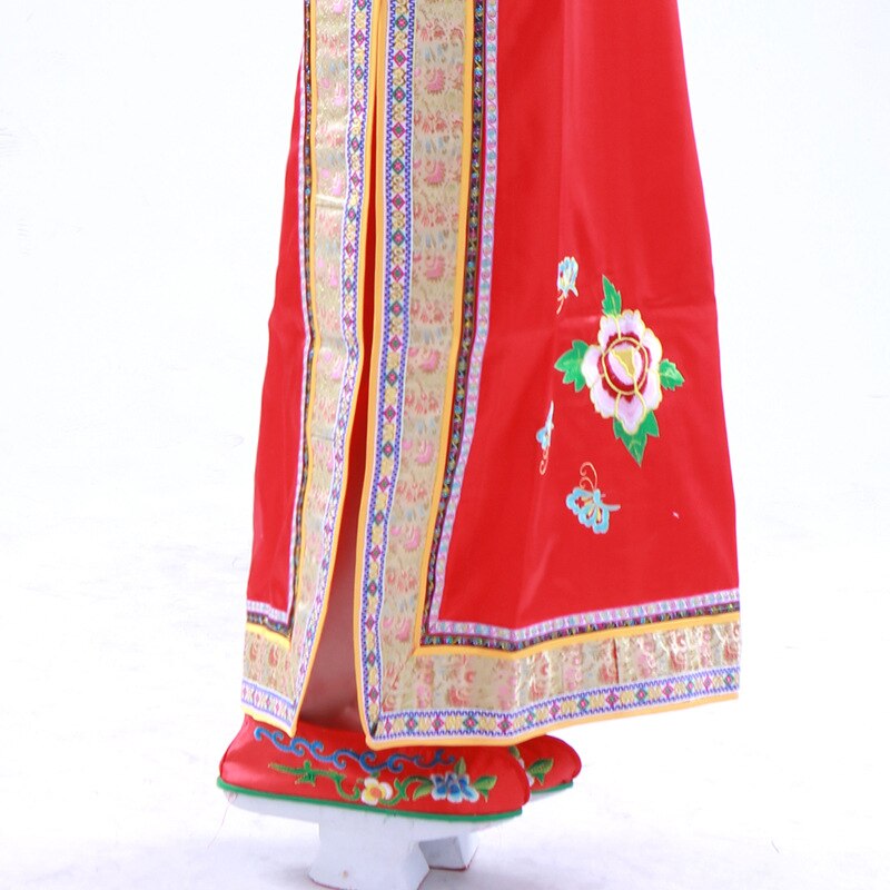 Chinese Traditional Dress Women Cheongsam with Headdress The Qing Dynasty Clothing Princess Costume Stage Costume 17