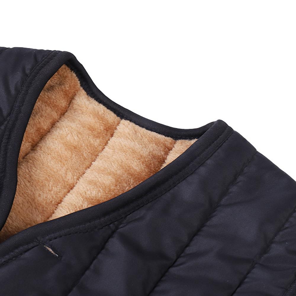Varm vest skivest frakk klær usb sort karbonfiber plysjvest vinter body warmer termisk