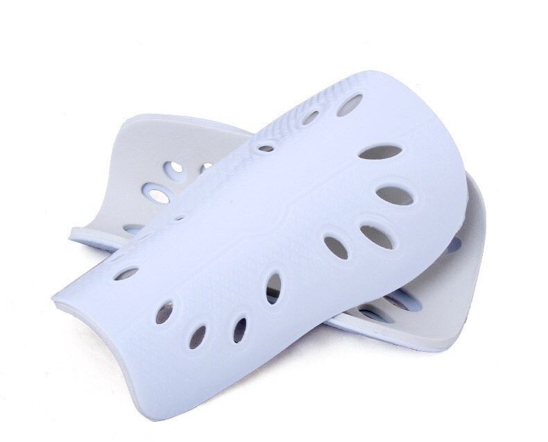 Fútbol espinilleras almohadillas suaves fútbol Cuish Plate transpirable espinilleras Protector de pierna espinilleras de fútbol: white / For Kids