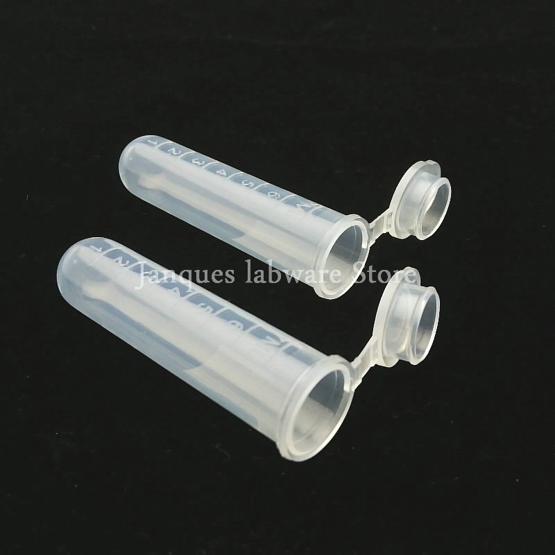 200Pcs 7Ml Plastic U-Type Bodem Centrifugebuis Met Afgestudeerd Lab Sample Cultuur Buis Met Cover