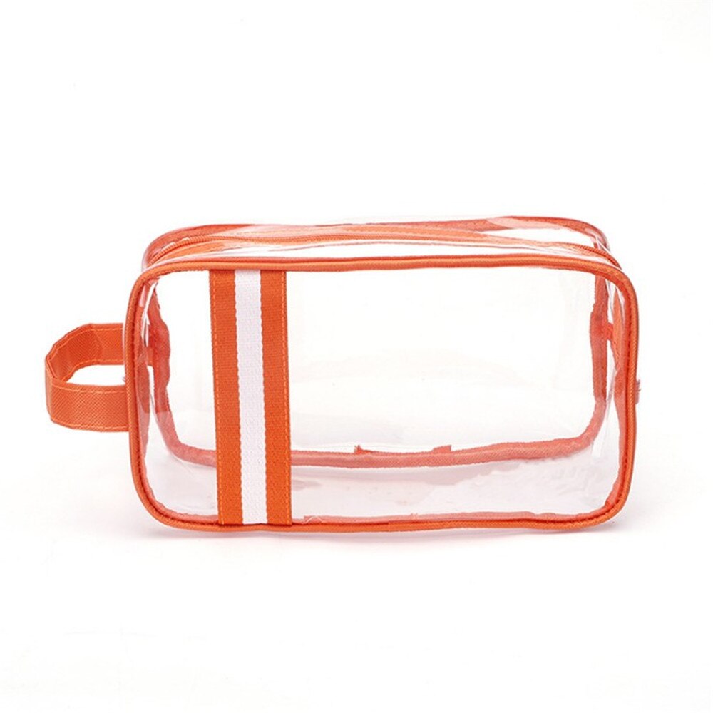 Reizen Grote Capaciteit Draagbare Opslag Waszak Outdoor Waterdichte Transparante Cosmetische Tas: Orange-L
