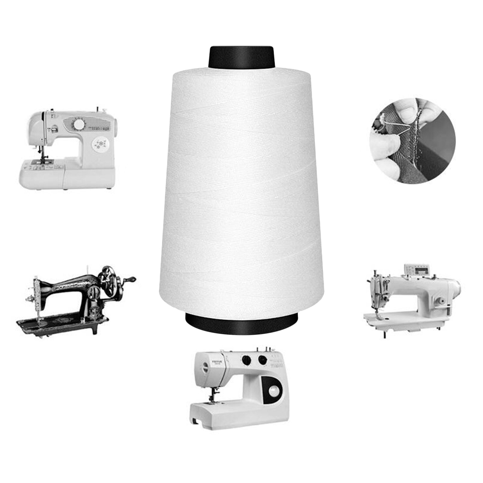 Serge-carretes grandes de hilo de coser, 2843 yardas cada cono