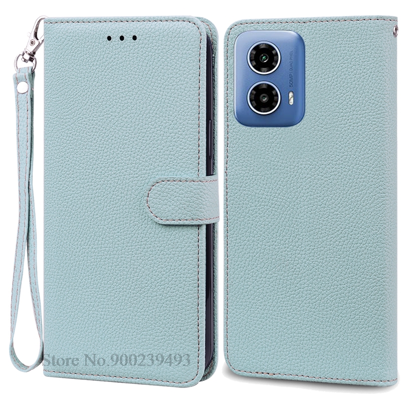 For Motorola G04 Case Leather Wallet Flip Phone Case For Moto G04 Case Book Cover For Motorola Moto G04 Case Cover Fundas Shell