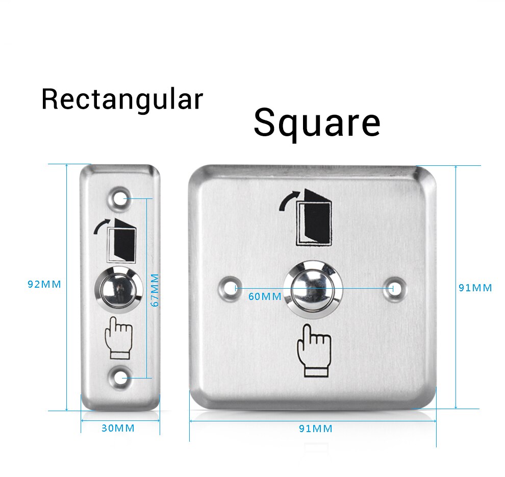 1Pcs Stainless steel Door Control Switch Electronic Door lock Automatic Door access control system switch Contact Metal Switch