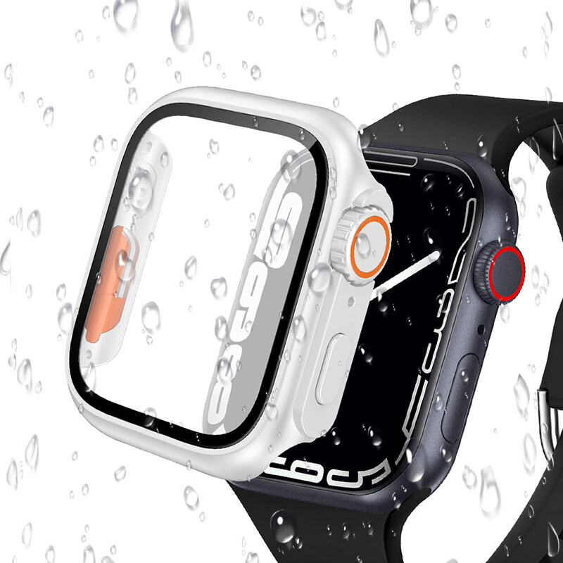 Glass+Case For Apple Watch Series 10 46mm 42mm Screen Protector Cover Change To Ultra Bumper Case Full Cover iWatch S10 42 46 mm: 1B/Blue / 7 Inches & Above