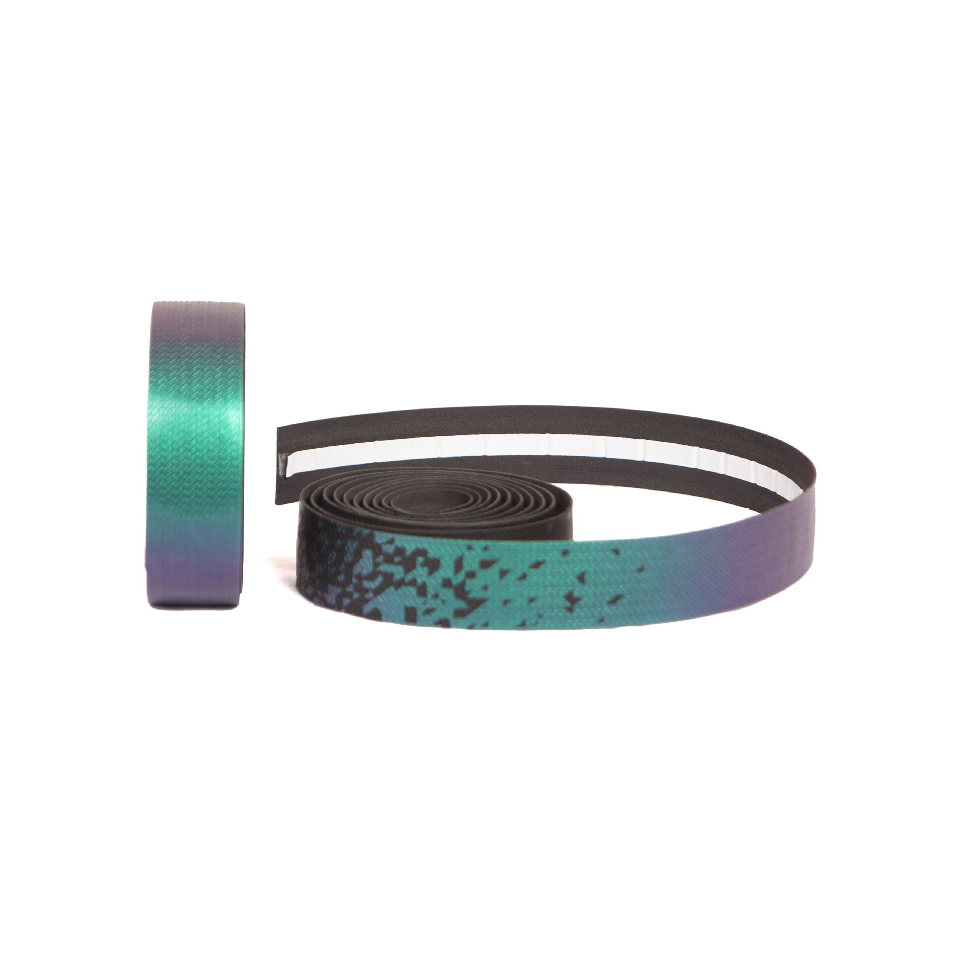 Cinta para manillar de bicicleta de carretera, cintas coloridas de Color degradado, Pu/Eva, transpirable, accesorios para ciclismo: Green purple