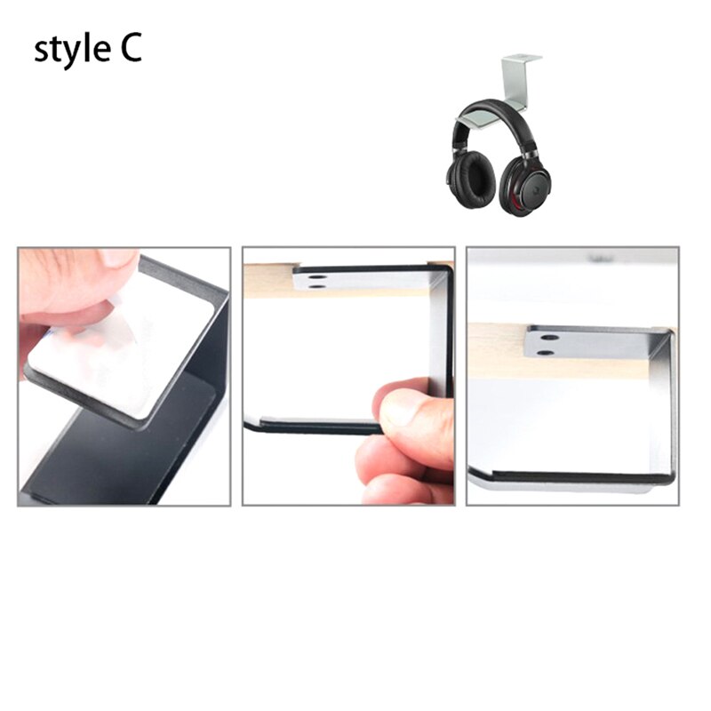Soporte de pared para colgar auriculares, soporte de escritorio, auricular colgante, gancho de pared, accesorios