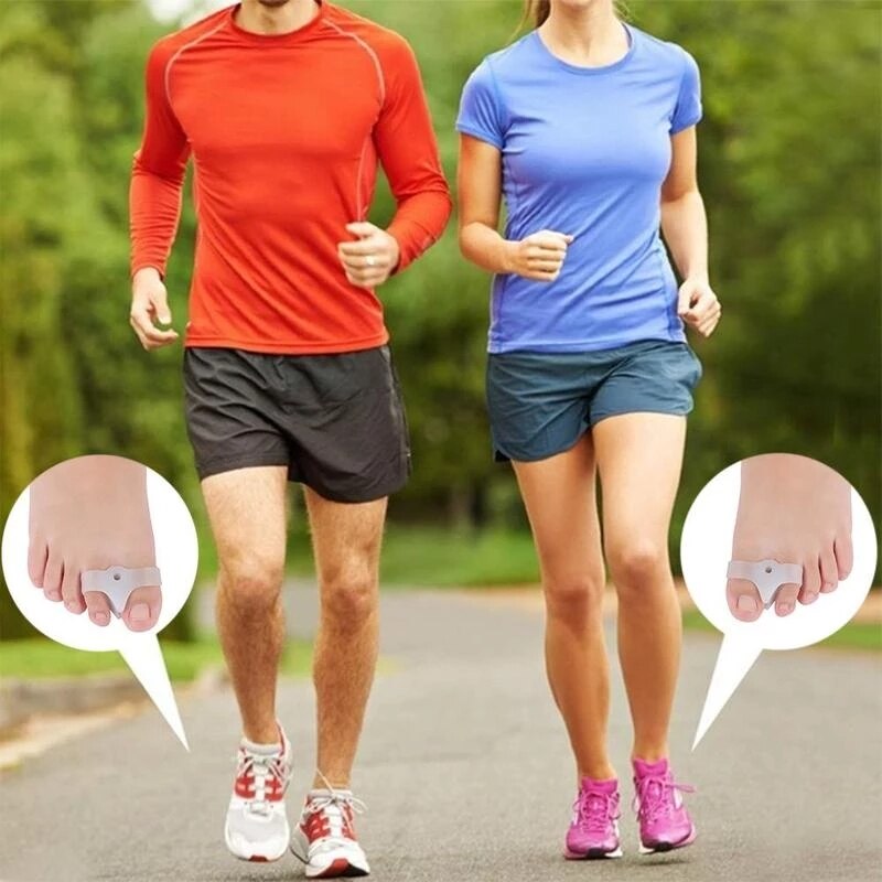 5 Pairs Silicone Gel Toe Finger Separators Spacers Feet Straightener Bunion Corrector Hallux Valgus Toe Protector