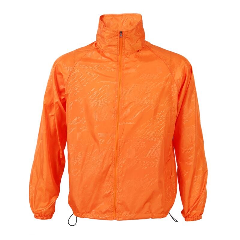 Outdoor Unisex Radfahren Laufen Wasserdicht Winddicht Jacke Regen Mantel-Orange,L: Orange L