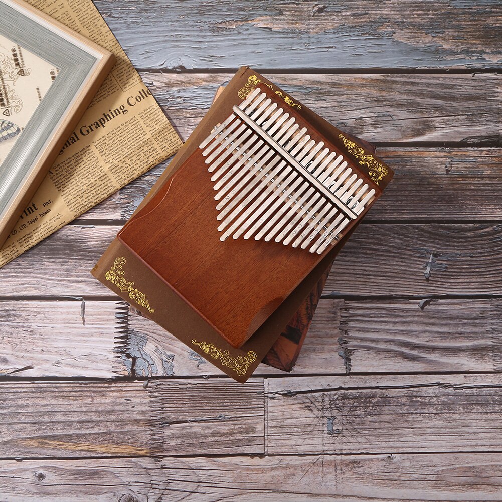 Kalimba africano de madera Mbira, instrumento Musical de 21 teclas de caoba, instrumento Musical de Kalimba, Piano de pulgar