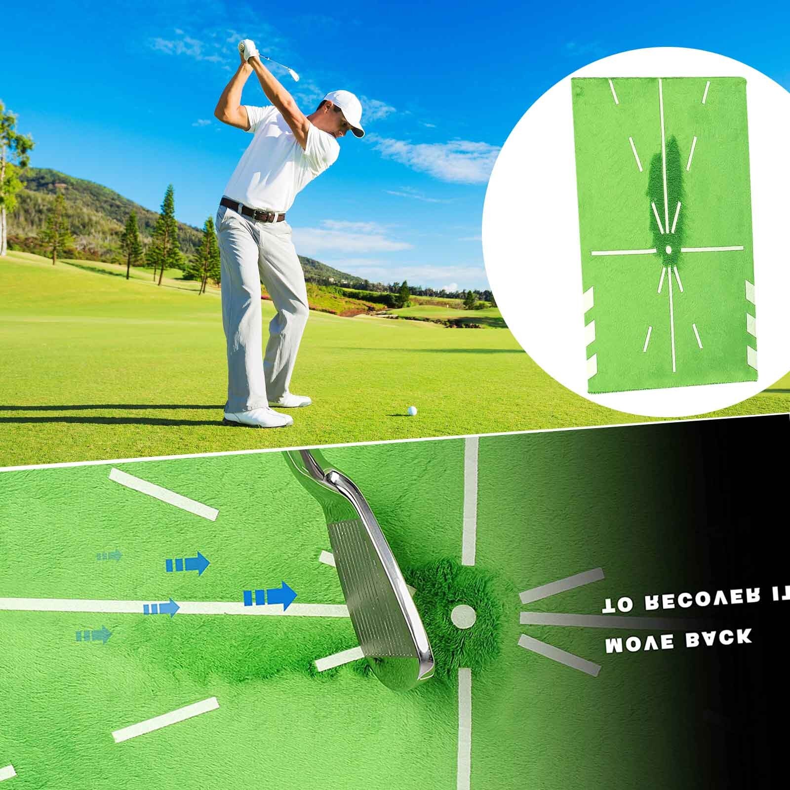 Outdoor Golf Training Swing Detection Mat Batting Golfer Garden Grassland Practice Training Equipment Mesh Aid Cushion Golf