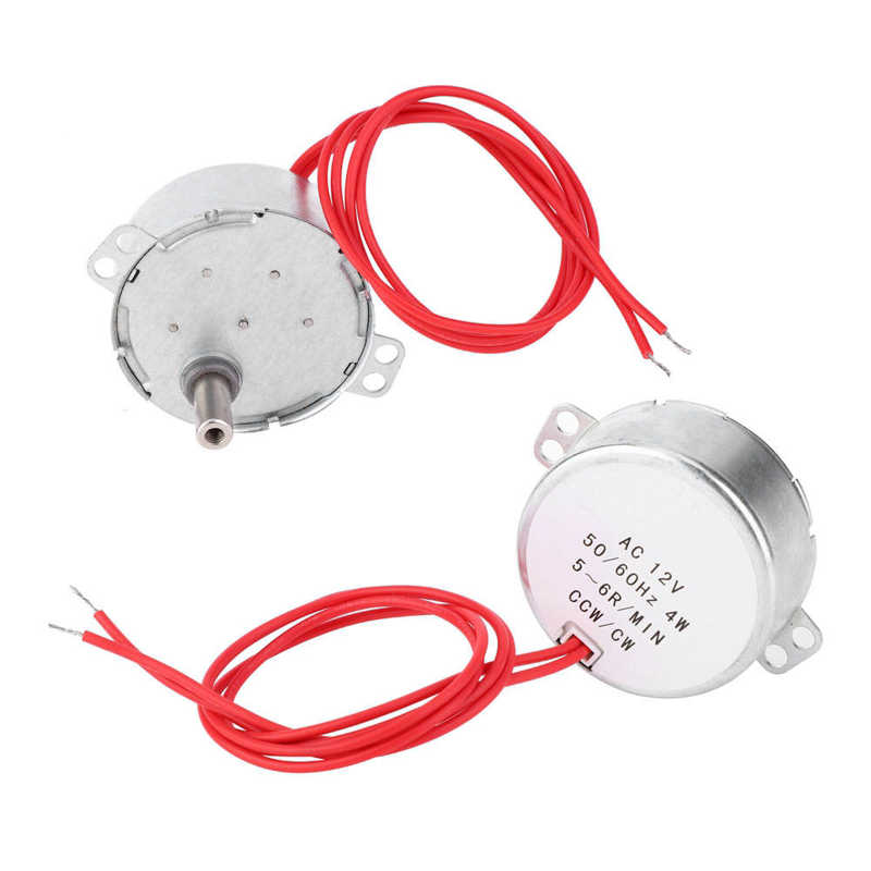 TYC30 Synchronous Motor AC 12V 4W 5-6RPM Support CCW/CW Rotation with Wire Lead