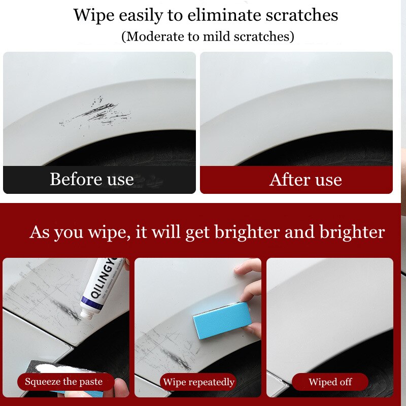 Quita rayones del Auto Kit, reparador para arañazos de pintura, esponja, Cuerpo del coche, juego de cera para pintura, cuidado, pulido automático