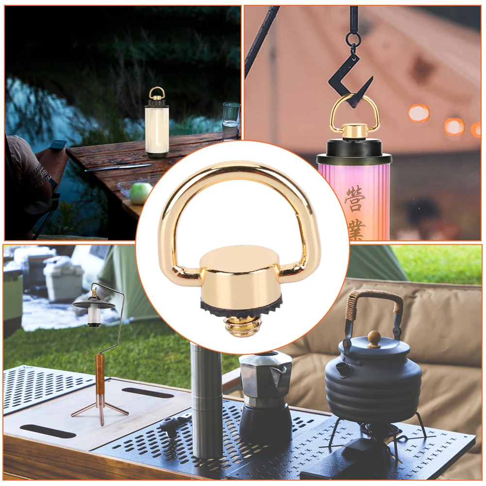 Camping Lamp Hook D Ring 1/4 Inch Thread Camping Light Hook Outdoor Lantern D Hanging Ring for 38KT Flashlight for ML4 GZ Lamp