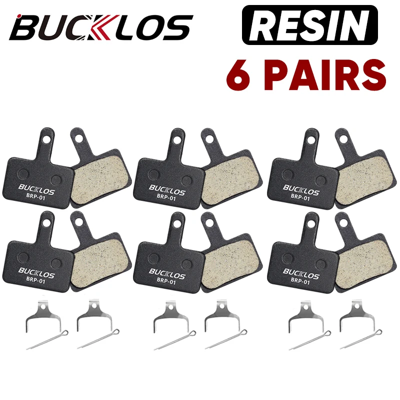 Pastillas de freno de resina BUCKLOS 1/2/4/6/8/10 piezas pastillas de disco hidráulico de bicicleta para SHIMANO MT200 B01S pastilla de freno de bicicleta duradera resistente al desgaste: Borgoña