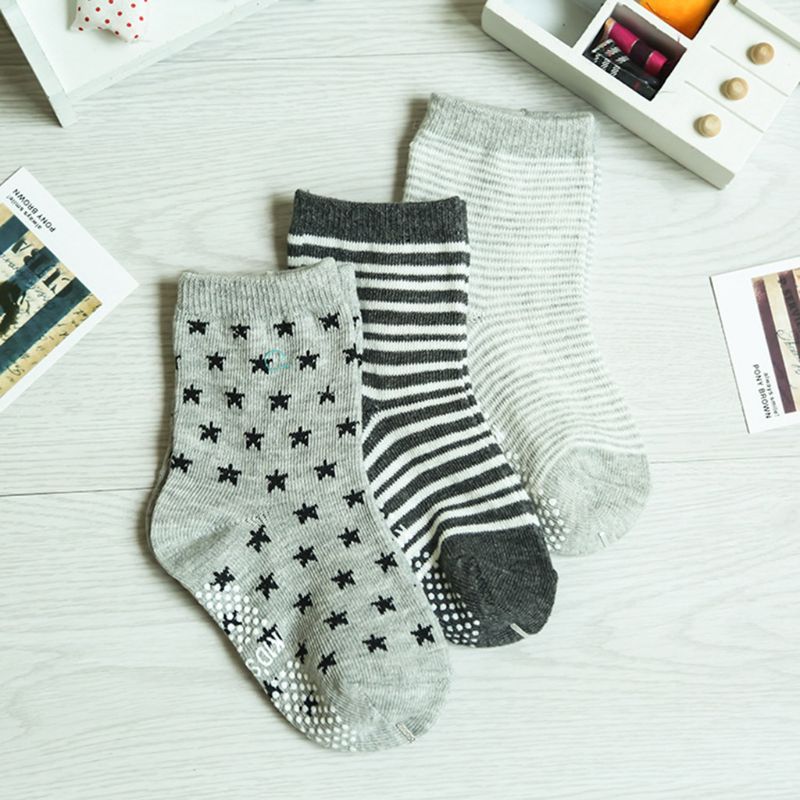 12 Pcs Baby Toddler Kid Sock Boy Girl Non Skid Anti Slip Knit Ankle Grip Sock