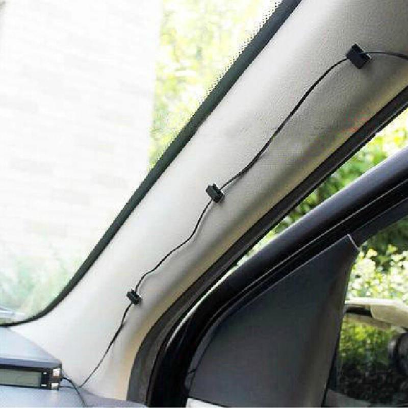 10 stuks Gat Plastic Huis Kantoor Auto Draad Koord Kabel Wrapper Geplakt Platte Kabel Houder Tie Clips Fixer Organizer Winder