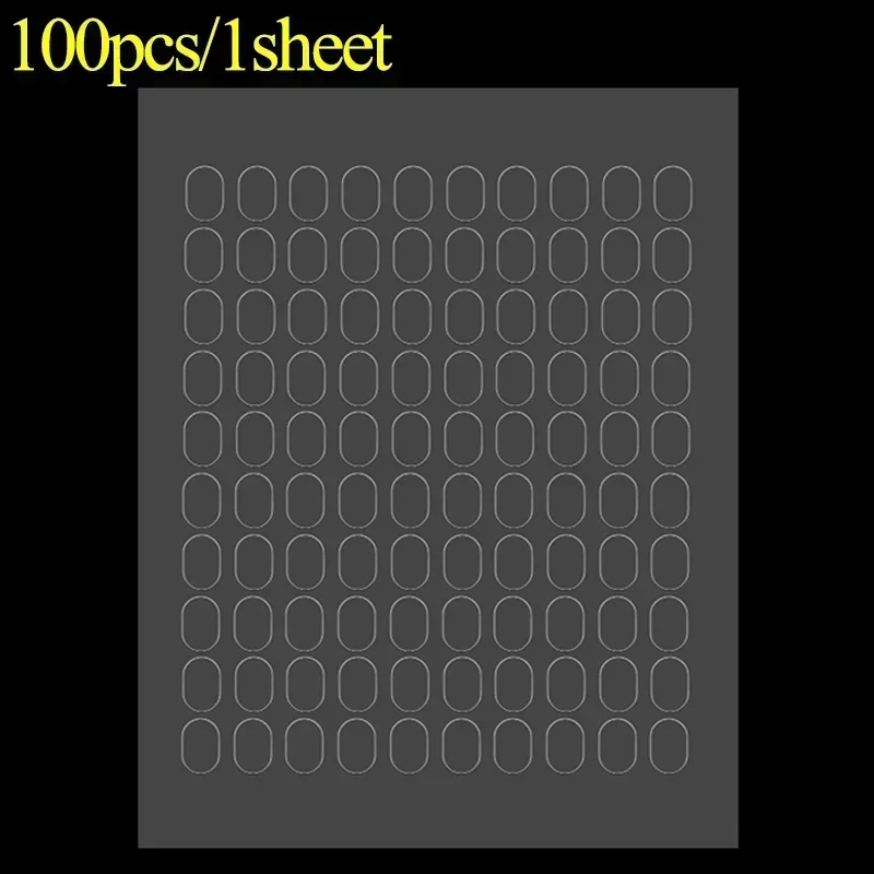 100/2000x doppelseitiges Klebeband, Punkte, Poster, klarer Kleber, ovales Klebeband, keine Spuren, Puppenfuß, fester Aufkleber, wasserdicht, für DIY-Handwerk: Lichtdurchlässig