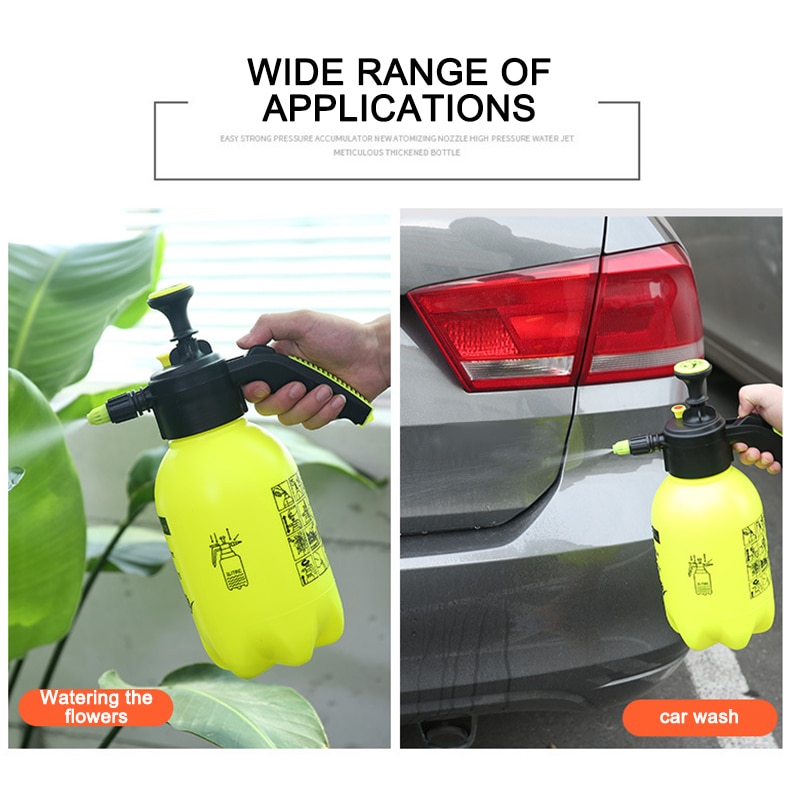 Hand Operated Snow Foam Sprayer Cannon Foam Nozzle generator with 2L Bottle For Car Wash Window Cleaning