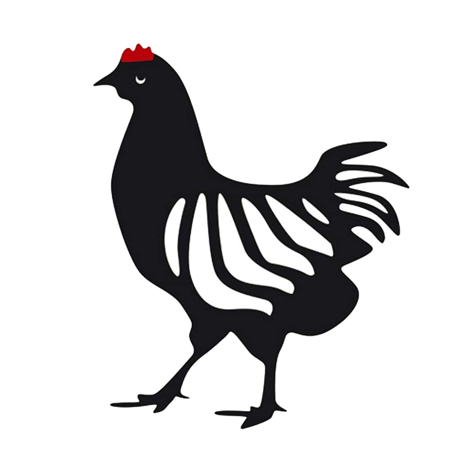 Metal Sculpture Carved Metal Rooster Yard Garden Decoration Furnishing Articles Artwork Home Decor Animal Craft Metal Art: hen