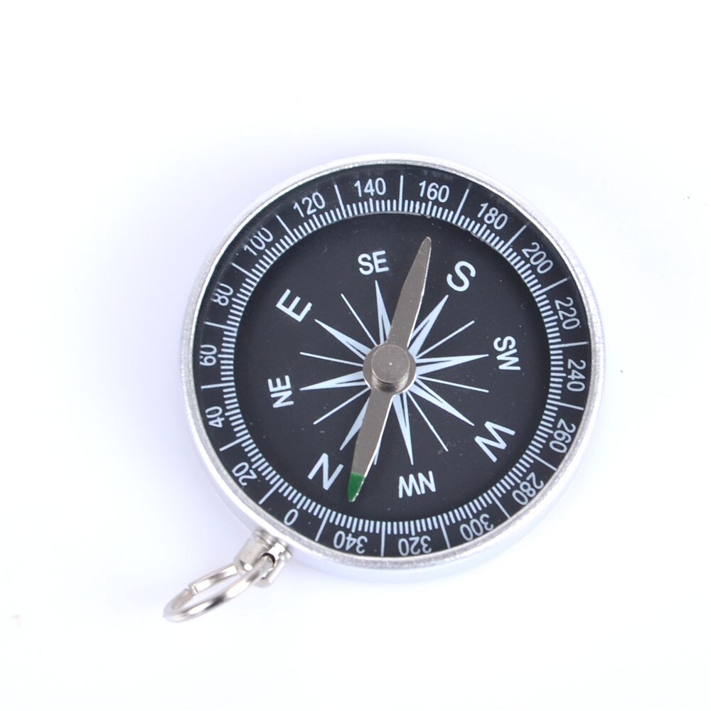 HSEAYM Metal Compass Lightweight Aluminum Survival Tool Buckle Car Camping Hiking Pointing Guide Portable Handheld Compass