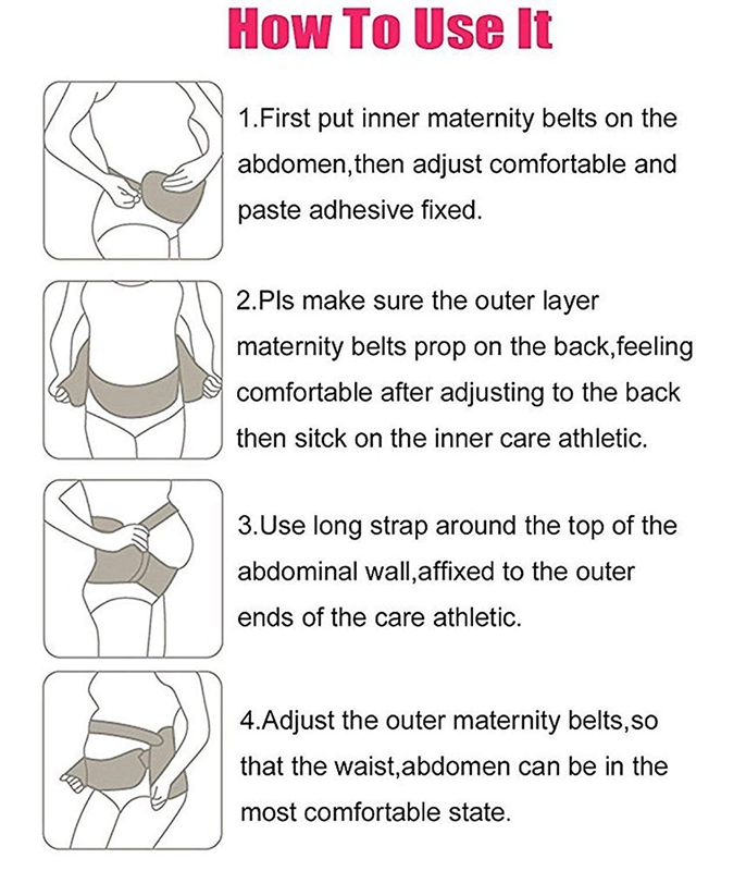 Pregnant Women Belly Belt Prenatal Care Athletic Bandage Girdle Pregnancy Maternity Support Belt white S