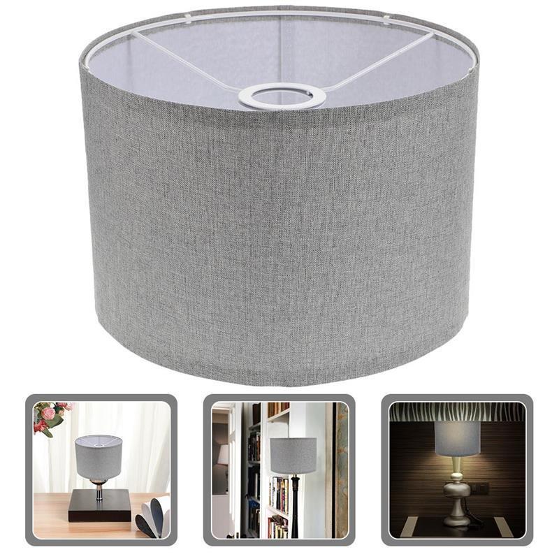 Abat-jour moderne en lin naturel, abat-jour à tambour de remplacement pour lampe de Table, lampadaire, décoration de maison: GRIS