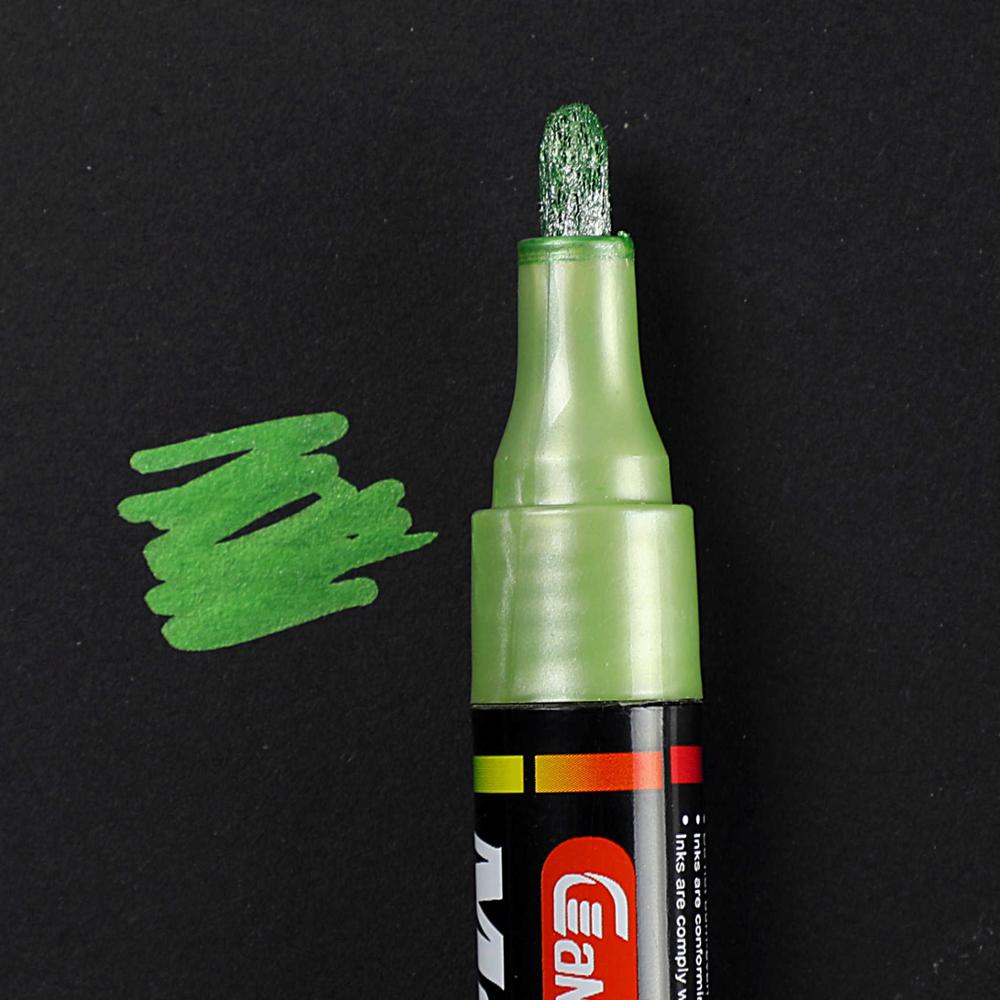 1 kpl öljypohjainen maali metalli markkeri kynät sharpie 3.0mm kulta hopea keraaminen kivi lasi posliinimuki puu kangas kangasmaalaus: Vaaleanvihreä