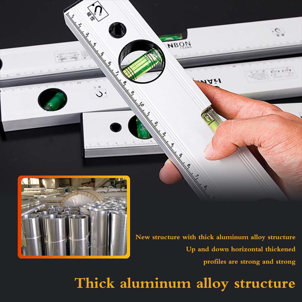 Mini-Foot Level Precision Magnetic Alloy Solid Balance-Foot Resistance Bubble Minor Renovation Level Water Gauge Ruler