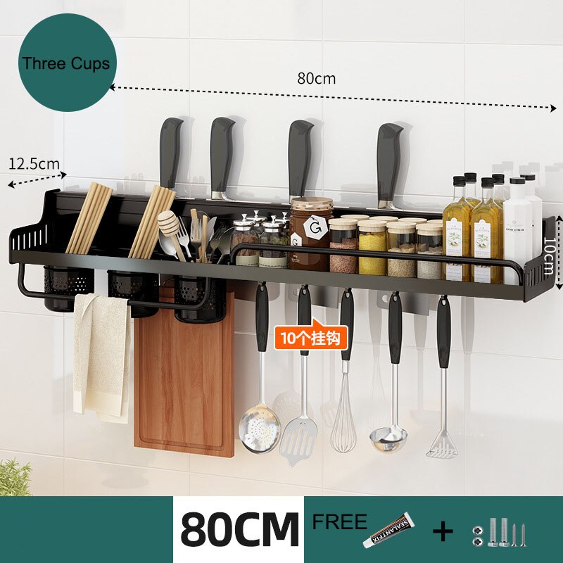 Kitchen Storage Home Appliance Organizer For Kitchen Accessories Set Drainer Cuisine Housekeeper On The Wall