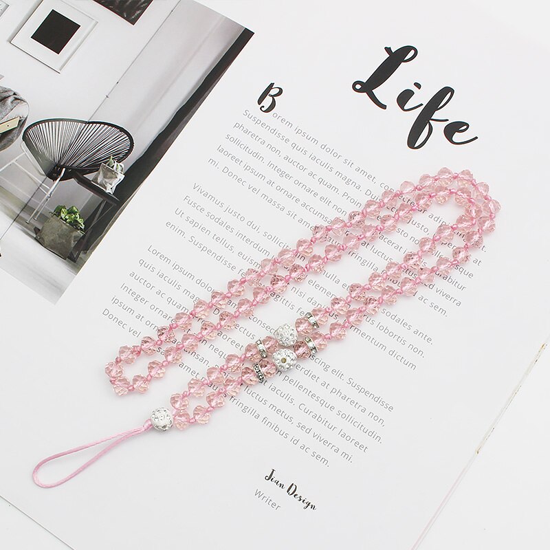Mobiele Telefoon Riemen Pols Lanyard Riem String Voor Telefoon Iphone 7 8 X Usb Flash Drives Toetsen Sleutelhangers Lanyard Hals opknoping Riem: Long-pink