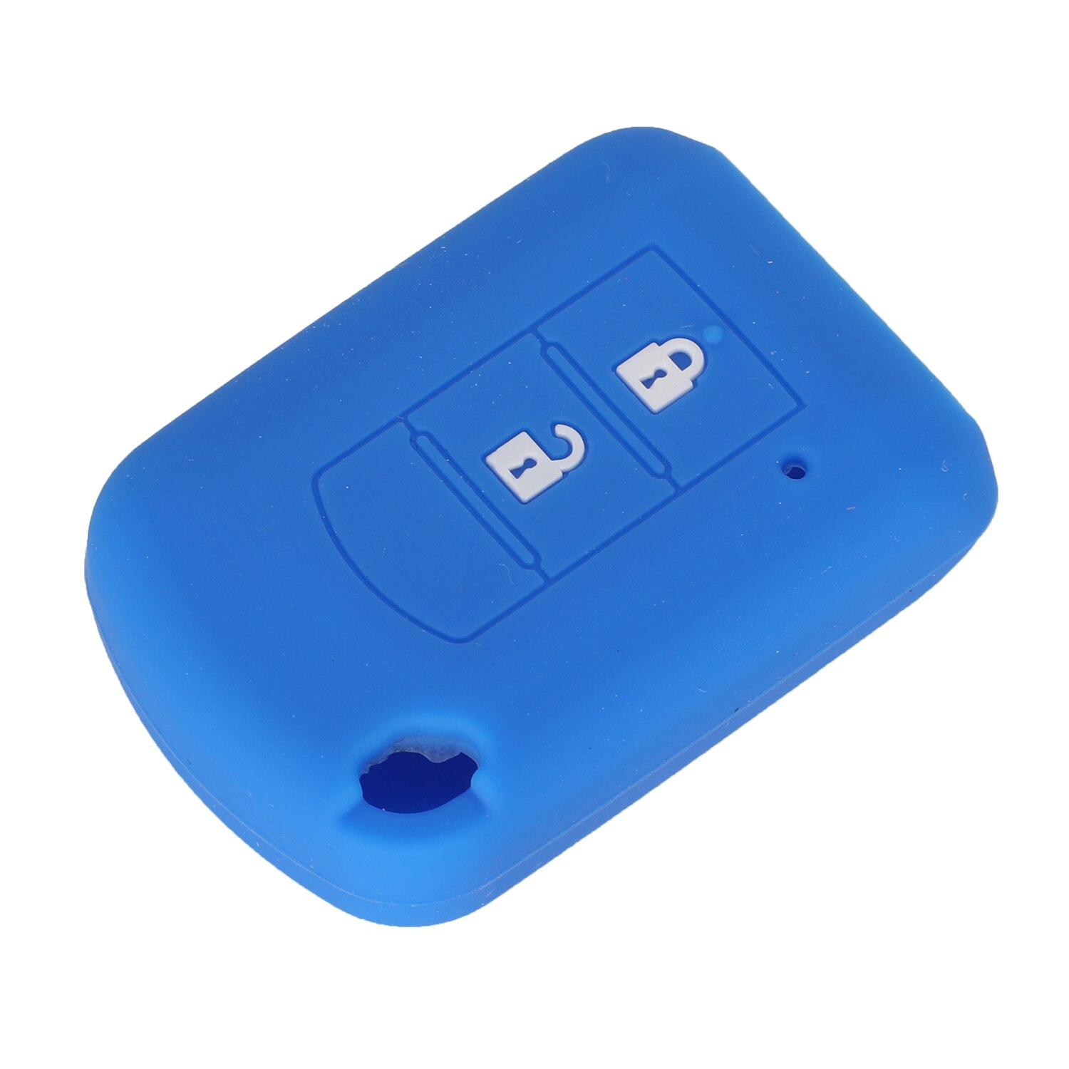 jingyuqin Silicone Rubber Car Key Cover Case For Mitsubishi Mirage Lancer Outlander Colt Grandis Key Shell Protecor 2Buttons: Dark Blue