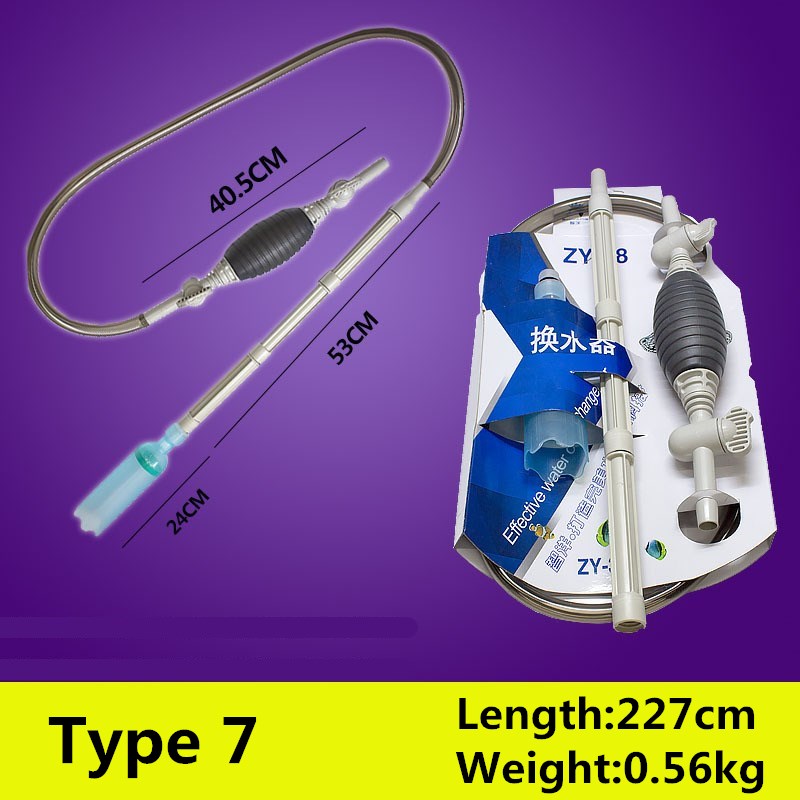 Aquarium Siphon Staubsauger Aquarium Kies Reiniger Werkzeug Halbautomatische Wasser Ändern Bausatz Aquarium Reinigung Zubehör: 7