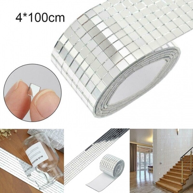 Mosaik spiegel aufkleber DIY Heimat &Ampere; Küche &Ampere; Wohnzimmer Glas Aufkleber mosaik dekoration Aufkleber fliesen spiegel aufkleber