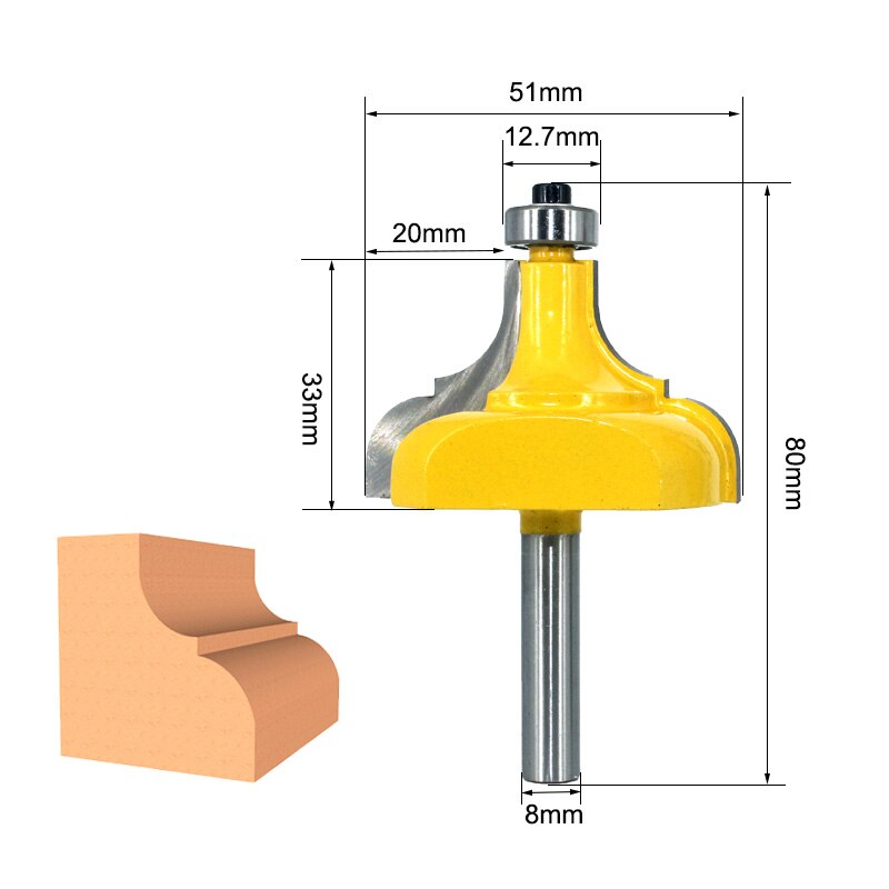 LAVIE 8mm Shank Picture Frame Router Bits Tenon Tungsten Carbide Line Bit Woodworking Milling Cutter for Wood MC02188
