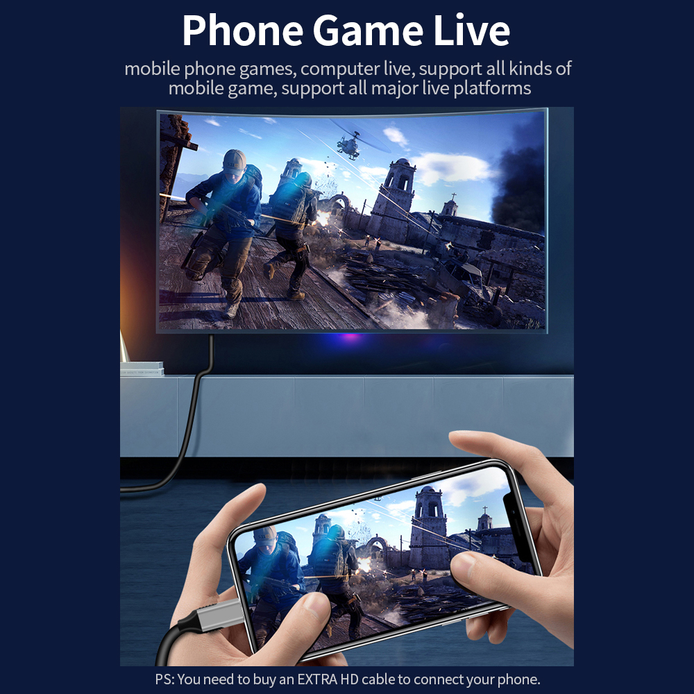 Plug En Play Hd Audio &amp; Video Capture 4K Input Full Hd 1080P Output Type-C Capture telefoon/Computer Game Live