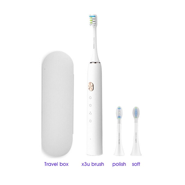 Original Soocas X3U Sonic Electric Toothbrush Tooth brush USB Rechargeable Upgraded adult Waterproof Ultrasonic Automatic 3color: Soocas X3U white