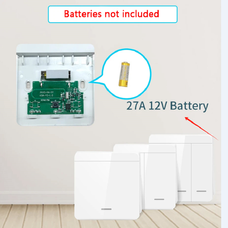 Bezprzewodowy przełącznik światła, przekaźnik odbiornika RF 433Mhz, panel przełącznika 1/2/3-kanałowy, pilot zdalnego sterowania, interruptor do lamp LED, 10A 110V 220V