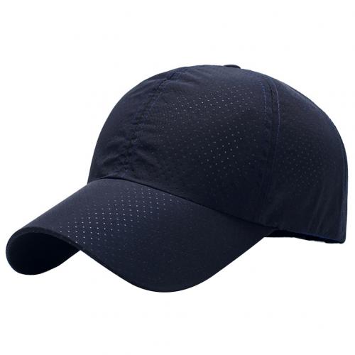 Zomerse effen baseballpetten voor dames en heren, ademend, snapback, unisex, snel drogend, mesh baseballpet, anti-uv zonnehoed, unisex: Marineblauw