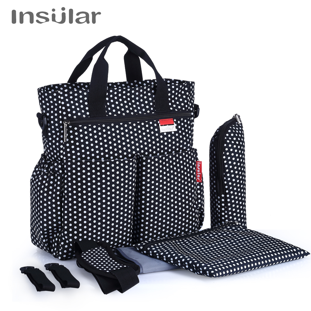 Sac à couches coloré Insular | Sacs de poussette à bretelles, sac à langer étanche pour maman, sacs fourre-tout multifonctions pour maman