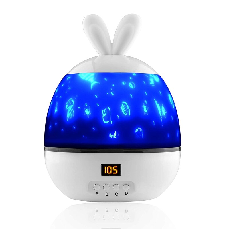 Night Lights for Kids with Timer, Star Projector Bedroom Sleep Light: White