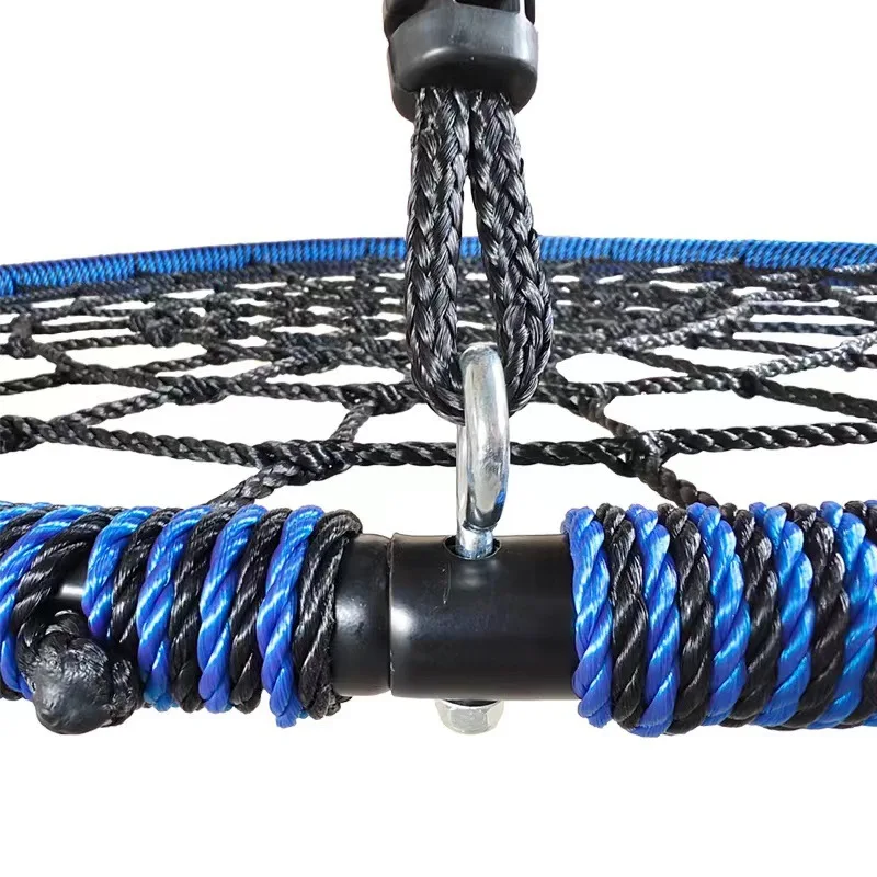 Diameter 100cm runda näste repgunga inomhus utomhus nät rep stoutgunga hängande stol klättring motionsshake