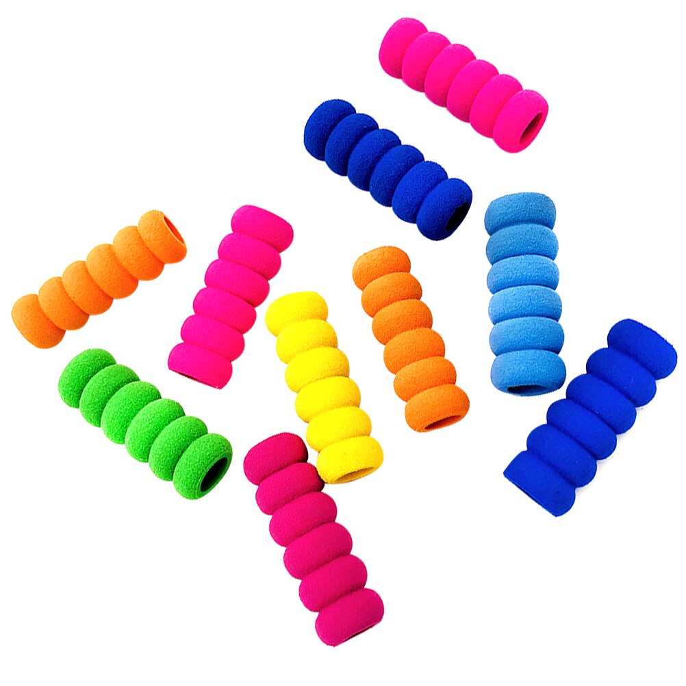 40pcs Children Writing Aid Grips Supple Pencil Gripers Pen Sleeves Finger Protection Covers: Default Title