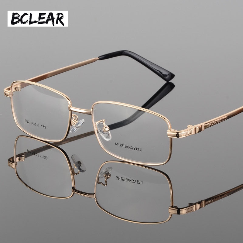 BCLEAR Mode brillen klassieke dikke gouden plating heren full frame optische glazen frame mode brilmonturen S902