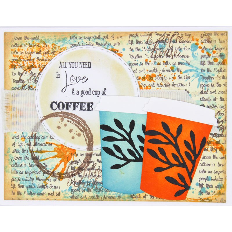 Drinking Cup Tea Coffee Cup Metal Cutting Dies for Scrapbooking Craft Die Cut Card Making Embossing Stencil Photo Card