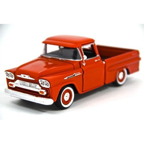Motormax 1:24 1958 chevy apache fleetside pickup - rotes modellauto