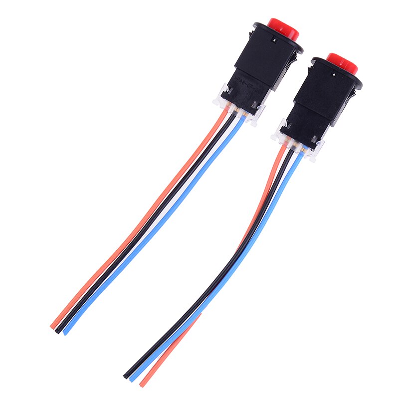 Interruptor de luz de peligro para motocicleta, intermitente de advertencia doble, señal de emergencia con bloqueo de 3 cables, 2 uds.