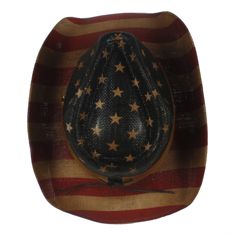 Herre strå cowboyhatt for sommer western sombrero hombre cowgirl jazz caps solhatt størrelse 58cm